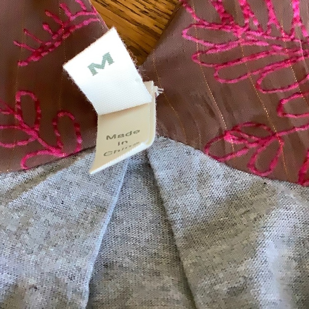 Anthropology, Tiny brand, tank with sequins, chiffon, poly cotton multic… - Picture 9 of 13